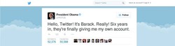 Setelah 6 Tahun, Barack Obama Baru Punya Akun Twitter Pribadi