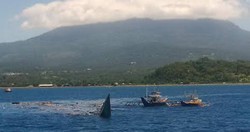 Duar! 15 Kapal Asing Pelaku Illegal Fishing Ditenggelamkan di Perairan Bitung