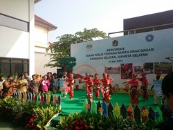 Resmikan RPTRA Bahari, Ahok Disambut Tarian dari Anak TK dan PAUD