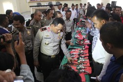 Polisi Sita 73 Senpi dalam Operasi Sikat I Krakatau di Lampung