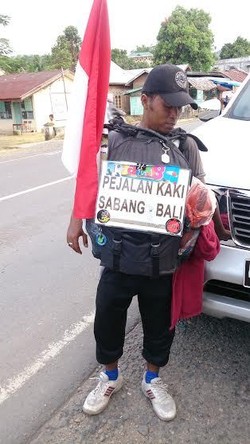 Ingin Rasakan Luasnya Nusantara, Pria Kediri Ini Jalan dari Sabang ke Bali