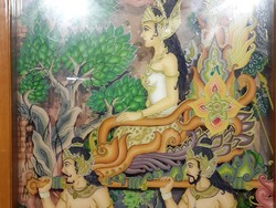 Lukisan Kaca tentang Majapahit Pukau Pengunjung Pameran Art-Chipelago