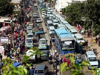 Angkot Ngetem, Depan Stasiun Tanah Abang Macet