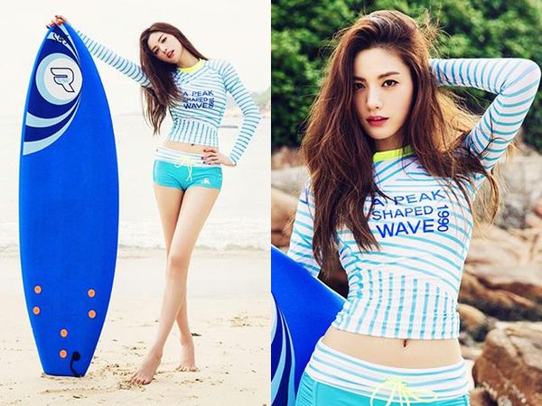 Nana 'After School' Pamer Kaki Jenjang nan Mulus di Pantai