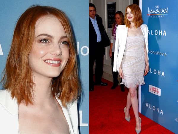 Penampilan Emma Stone di Pemutaran Film 'Aloha'