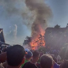 Kebakaran Landa Tembilang, 11 Unit Rumah Warga Ludes