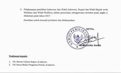 Ini Isi Lengkap Surat Edaran KPU yang Ancam Tunda Pilkada