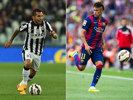 Tevez & Neymar Mengejar Catatan Hernan Crespo