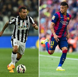 Tevez & Neymar Mengejar Catatan Hernan Crespo