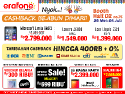 Murahnya Smartphone branded di Booth Erafone Jakarta Fair