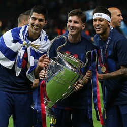 Messi + Suarez + Neymar = 122 Gol, 56 Assist, 3 Gelar