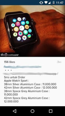 Apple Watch BM Dijual Gila-gilaan di Indonesia