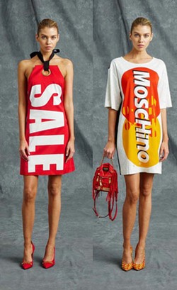 Kreasi Moschino di Koleksi Baru: Baju Berlabel Sale & Lambang Kartu Kredit