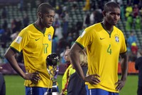 Sementara itu, Brasil yang menjadi juara pada tahun 2011 belum berhasil mengulangi kesuksesannya. REUTERS/Carlos Sarraf.