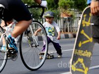 Ratusan Skater Ramaikan Ruas Jalan Sudirman-MH Thamrin
