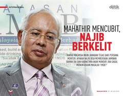 Mahathir Mencubit, Najib Berkelit