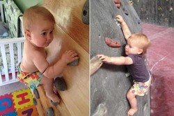 Wow! Bayi Ini Sudah Bisa Memanjat Dinding Sebelum Berjalan
