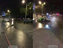 Tabrakan Saat Ngebut, Lamborghini Ini Terbakar Hebat, Sopir Tewas