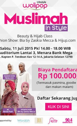 Ikuti Hijab dan Beauty Class Bersama Wolipop dan Wardah