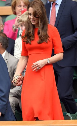 Dipakai Kate Middleton Nonton Tenis, Dress Merah Ini Langsung Habis Terjual
