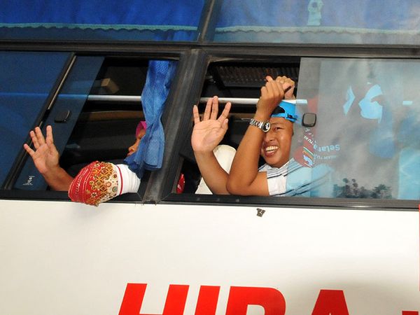 Pedagang Mie Mudik Bareng