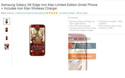 Wow! Galaxy S6 Edge Iron Man Dijual Rp 46 Juta di Indonesia
