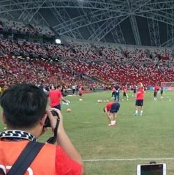 Serunya Latihan The Gunners di Stadion Nasional Serunya Latihan The Gunners di Stadion Nasional