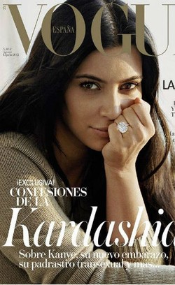 Tampil di Vogue Spanyol, Kim Kardashian Cantik Tanpa Make-Up