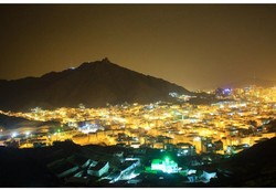 Makkah yang Cantik di Malam Hari dari Ketinggian