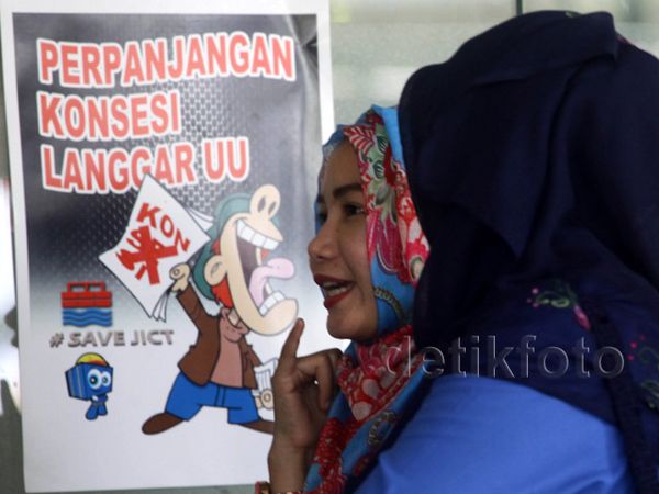 Aksi Demo Serikat Pekerja JICT