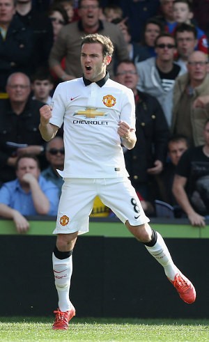 Mata Targetkan Dua Digit Gol Lagi untuk MU