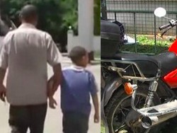 Walah, Motor Ditilang Pria Ini Jaminkan Anak ke Kantor Polisi