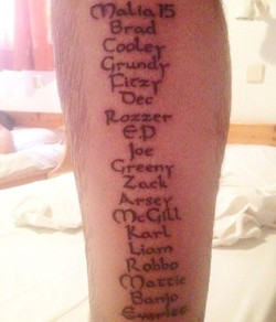 Kenang Liburan, Traveler Ini Menato 16 Nama Temannya di Yunani