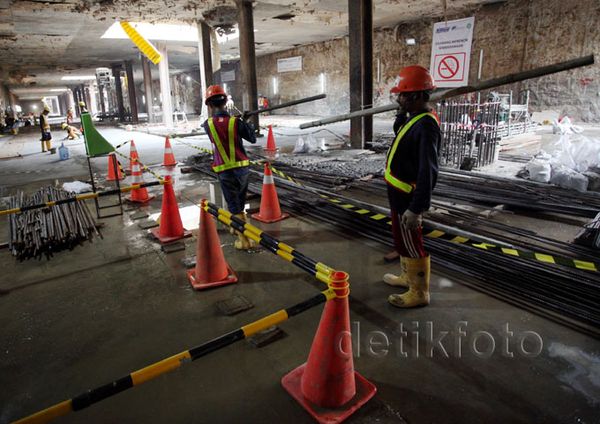 Mengintip Pembangunan Stasiun Bawah Tanah MRT Senayan