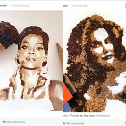 Wajah Rihanna dan Caitlyn Jenner Dilukis dengan Sereal dan Es Krim