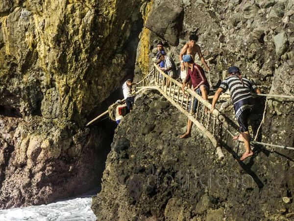 Melihat Aksi Pemetik Sarang Walet di Goa Laut Selatan