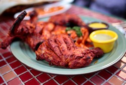 Hangat Berempah Chicken Tandoori yang Sedap untuk Makan Siang