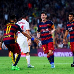 Neymar dan Messi Bikin Gol, Barcelona Menang 3-0 atas Roma