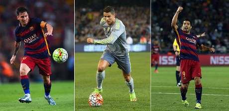 Messi, Ronaldo, dan Suarez Berebut Pemain Terbaik UEFA 2015