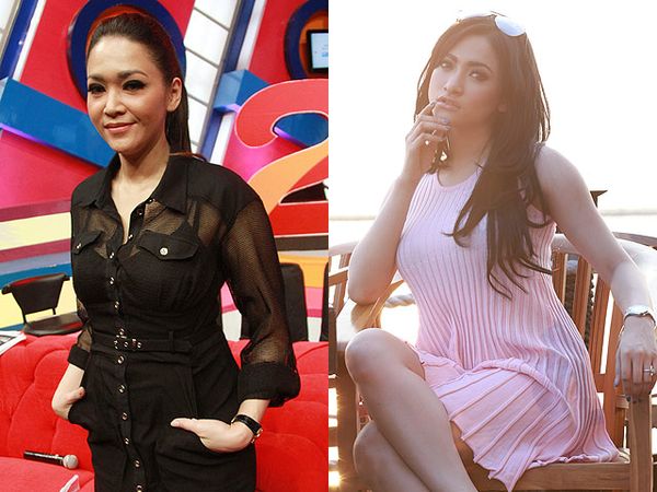 Maia Berbaju Menerawang, Sore Santai Bareng Amel Alvi