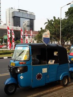 Ini Penampakan Bajaj Gas Gratis PGN Bertanda Khusus