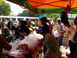 Dalam Sejam, 8 Ton Tomat dan 3 Ton Bawang Ludes Terjual di Pasar Tani