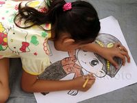 Taman Bacaan dan Lomba Mewarnai di Rusunawa