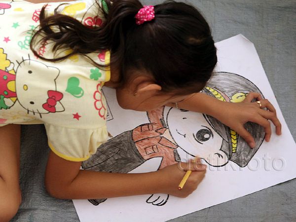 Taman Bacaan dan Lomba Mewarnai di Rusunawa