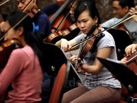 Latihan Jelang Konser Simfoni Untuk Bangsa 2015