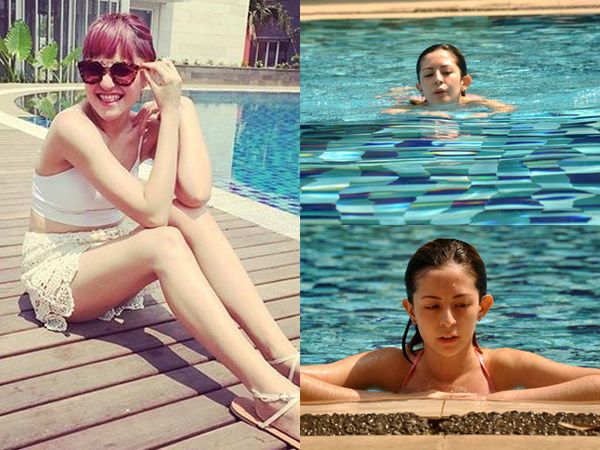 Marshanda Seksi di Kolam Renang, si Cantik Naomi Lee Asyik Berenang