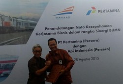 Pertamina Bakal Bangun Pipa Gas Sepanjang Jalur Kereta