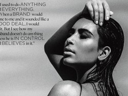 Hamil, Kim Kardashian Topless (Lagi) untuk Pemotretan Majalah