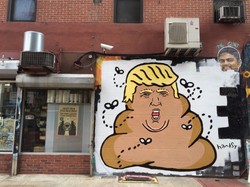 Street Artist Hanksy Serang Grafiti Donald Trump