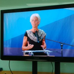 Ini Penampakan Bos IMF Beri Kuliah Umum ke Ratusan Mahasiswa UI